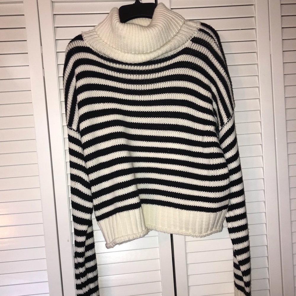 Cropped turtleneck sweater
